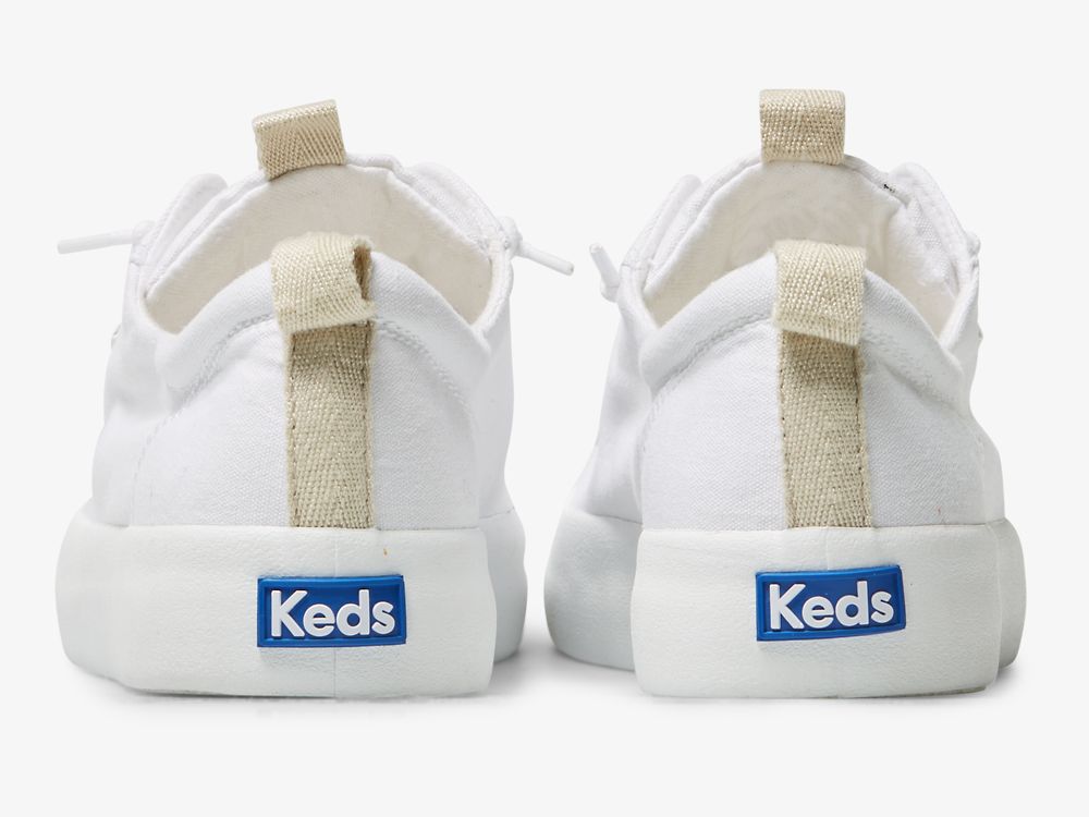 Keds Kickback Canvas Naisten SlipOnTennarit Valkoinen | FI-85928