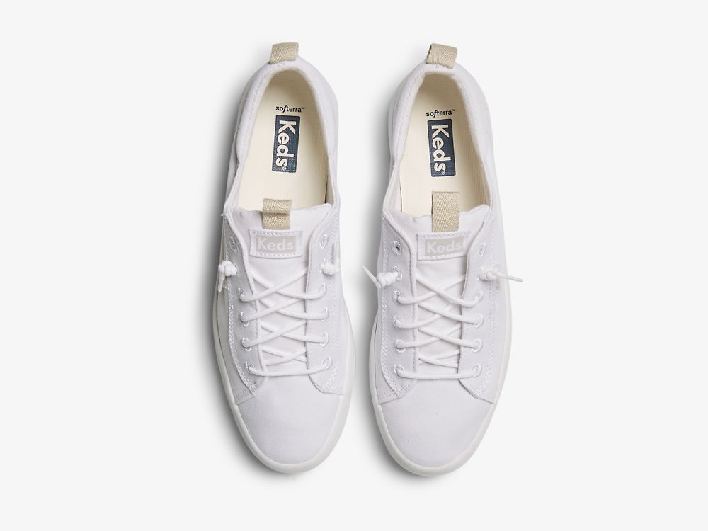 Keds Kickback Canvas Naisten SlipOnTennarit Valkoinen | FI-85928