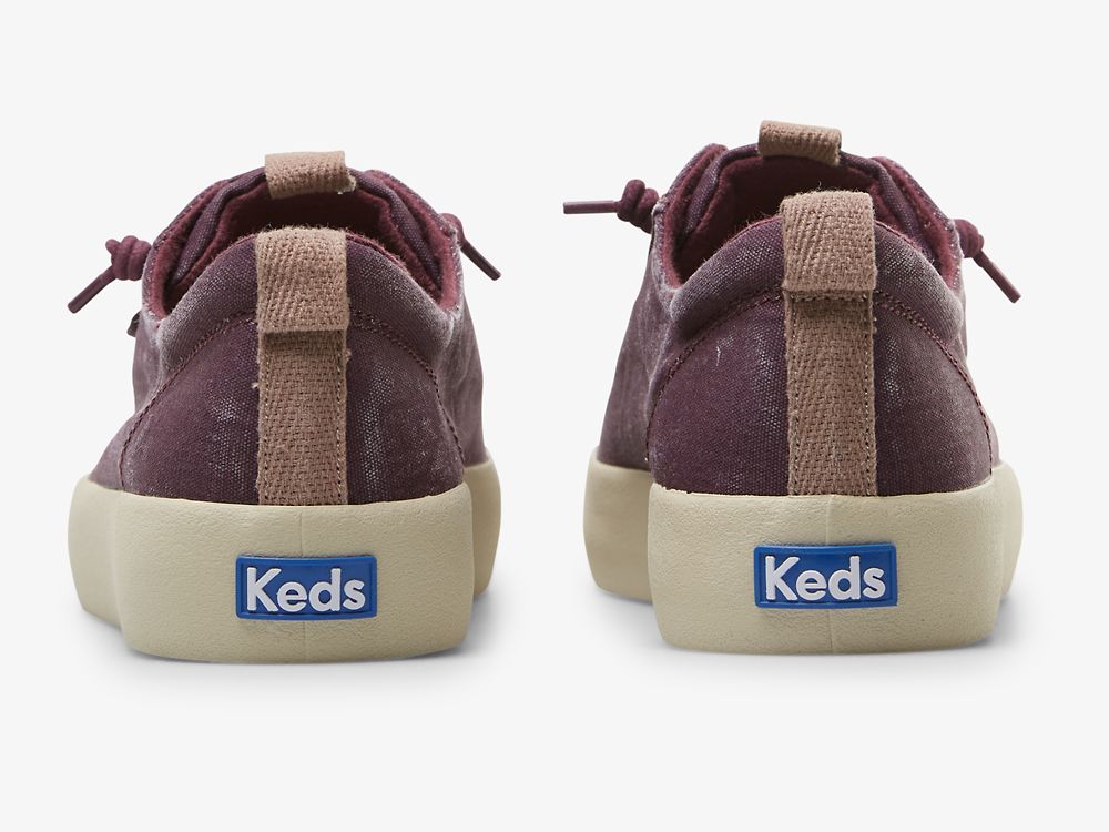 Keds Kickback Canvas Washable Naisten Nauhakengät Viininpunainen | FI-91055