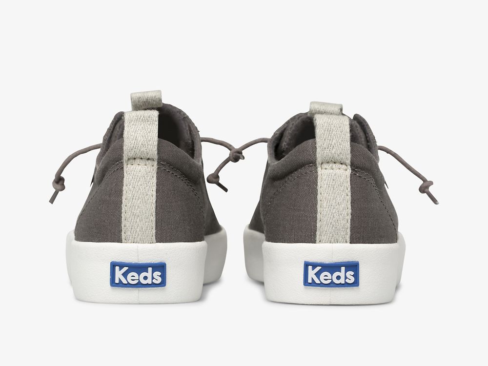 Keds Kickback Washable Feat. Organic Puuvilla Naisten SlipOnTennarit Tummanharmaat | FI-61438