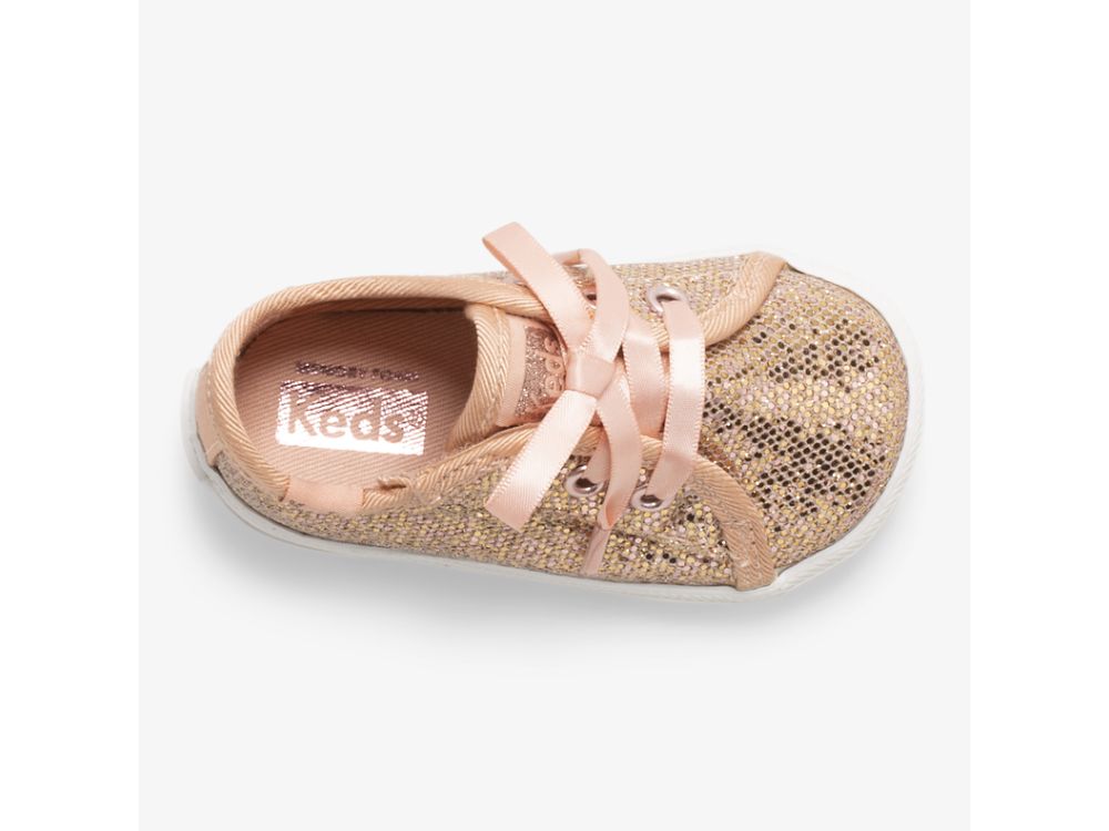 Keds Kickstart Crib Celebrations Tytön Tennarit Pinkki Kultaiset | FI-43864