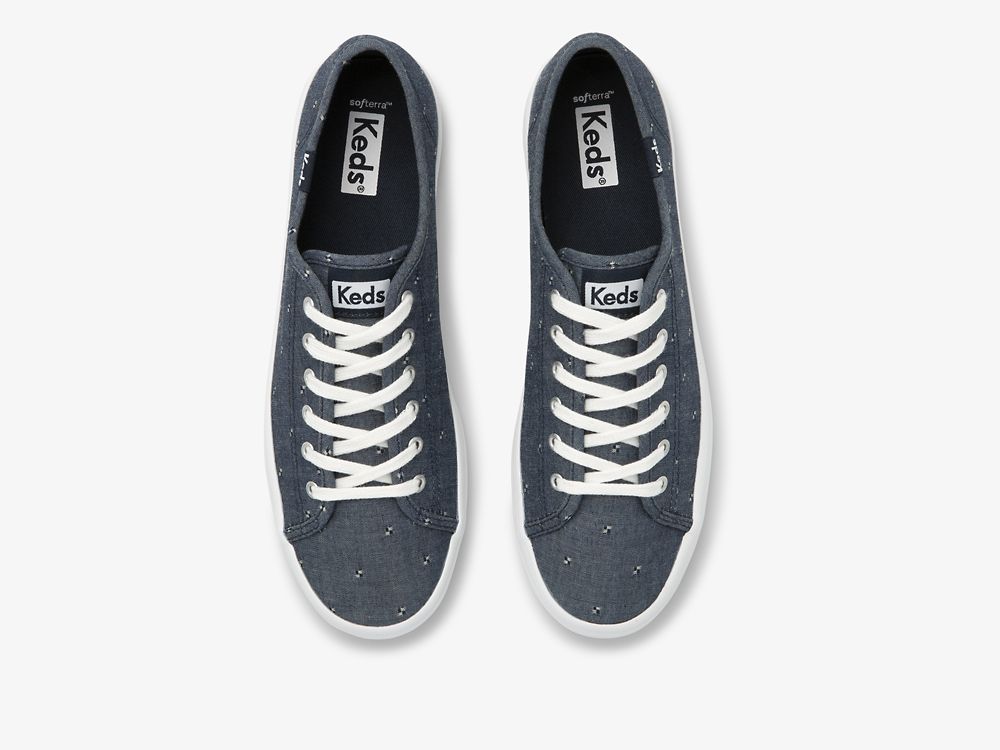 Keds Kickstart Dobby Jacquard Naisten Tenniskengät Laivastonsininen | FI-48145