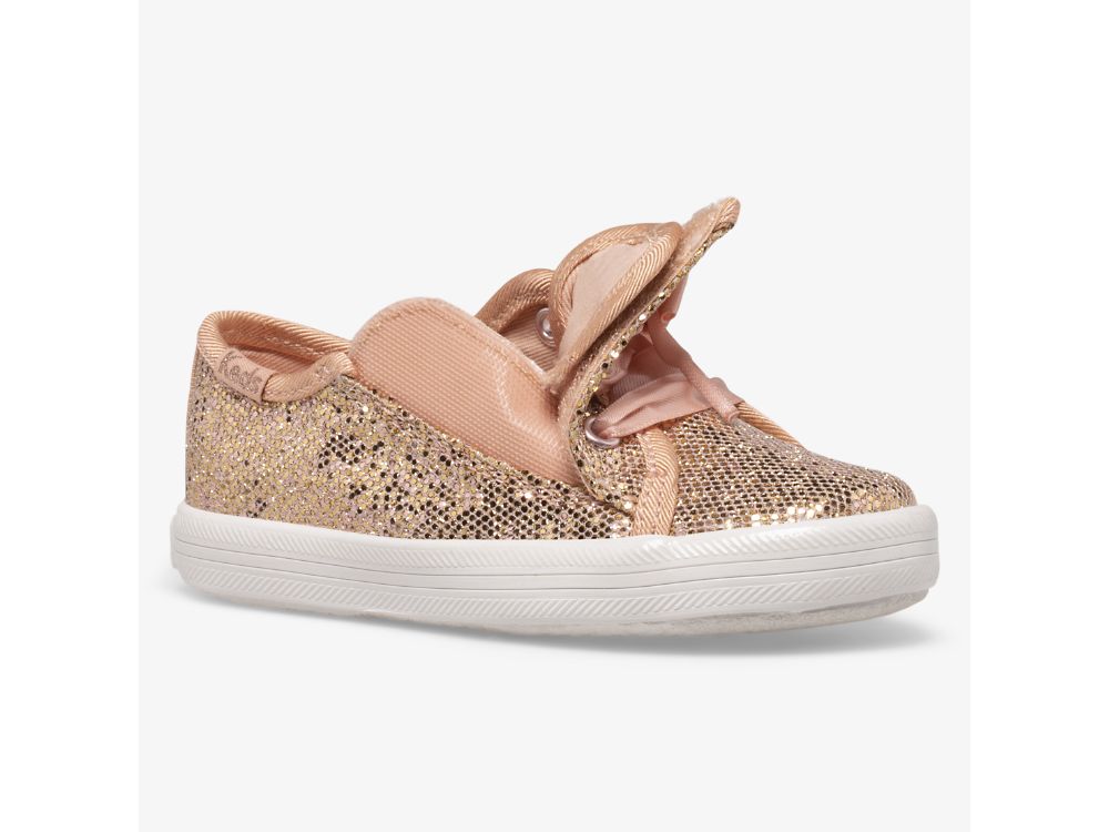 Keds Kickstart Jr Celebrations Tytön Tennarit Pinkki Kultaiset | FI-11358