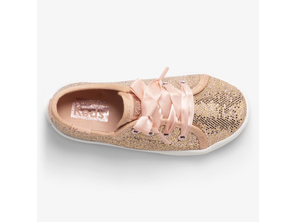 Keds Kickstart Jr Celebrations Tytön Tennarit Pinkki Kultaiset | FI-11358