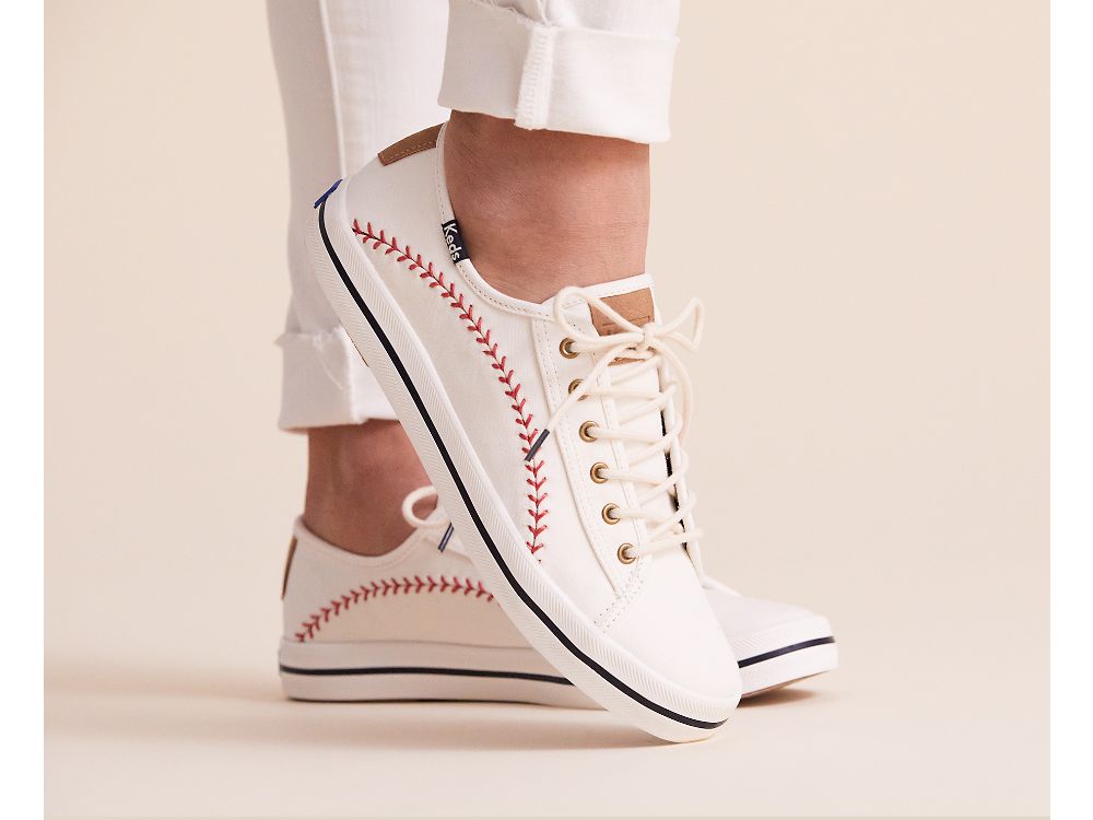 Keds Kickstart Pennant Canvas Naisten Nauhakengät Kerma | FI-83213