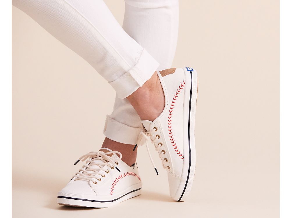 Keds Kickstart Pennant Canvas Naisten Nauhakengät Kerma | FI-83213