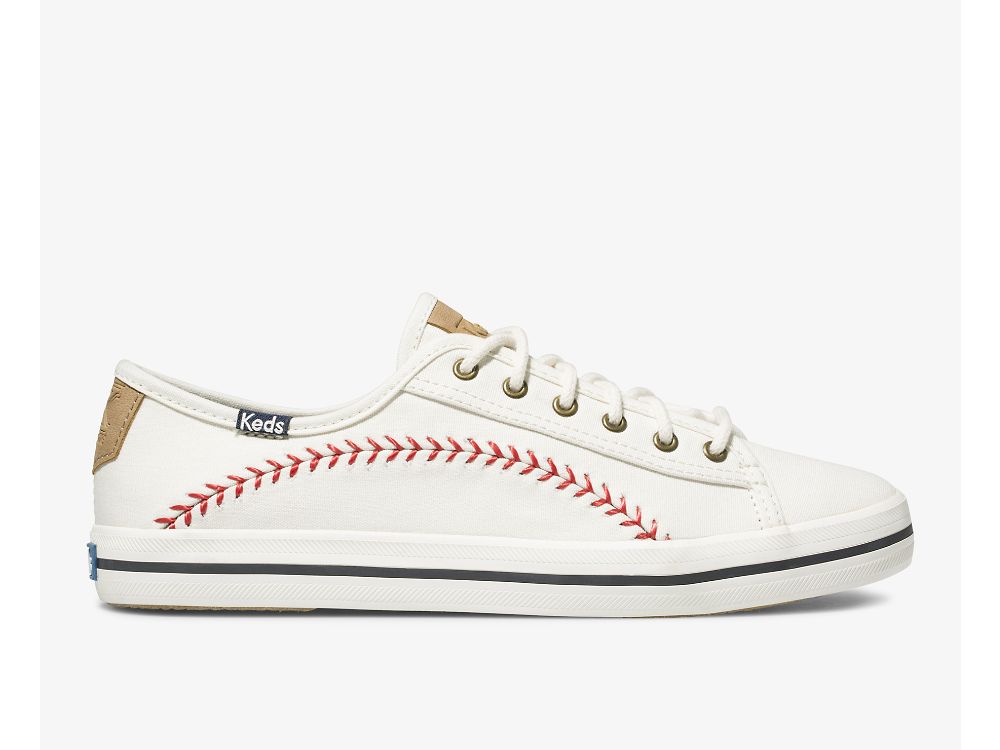 Keds Kickstart Pennant Canvas Naisten Nauhakengät Kerma | FI-83213