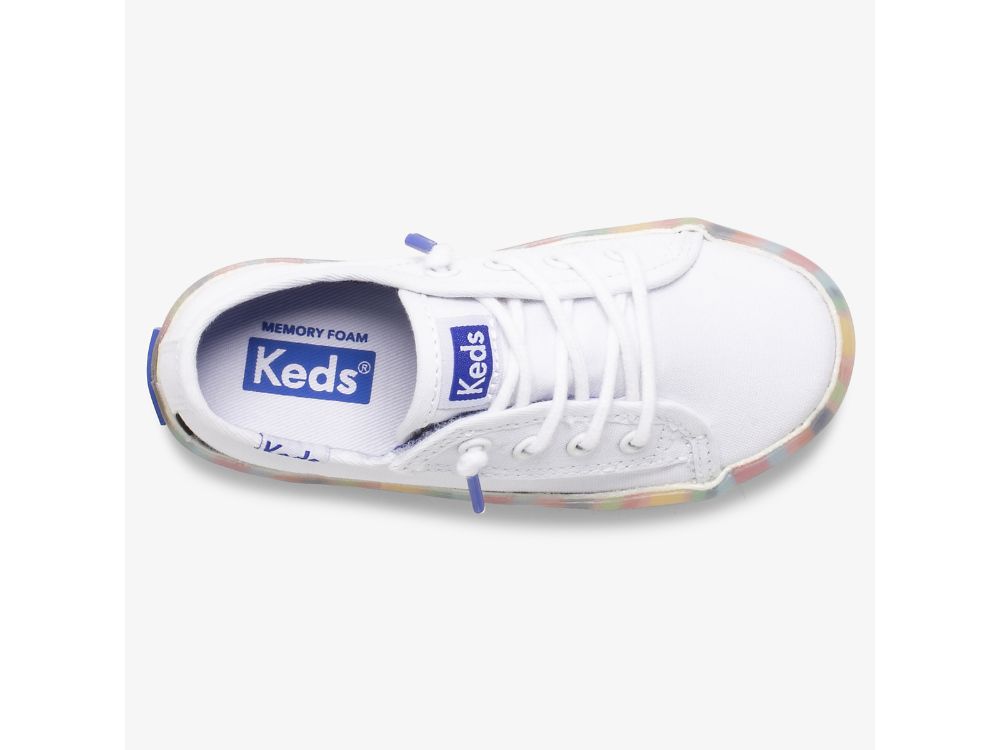 Keds Kickstart Seasonal Jr Tytön Tennarit Valkoinen Monivärinen | FI-70999