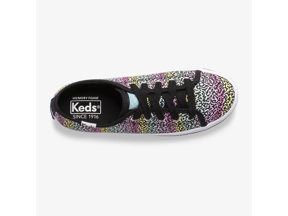 Keds Kickstart Seasonal Tytön Tennarit Mustat Monivärinen | FI-61521