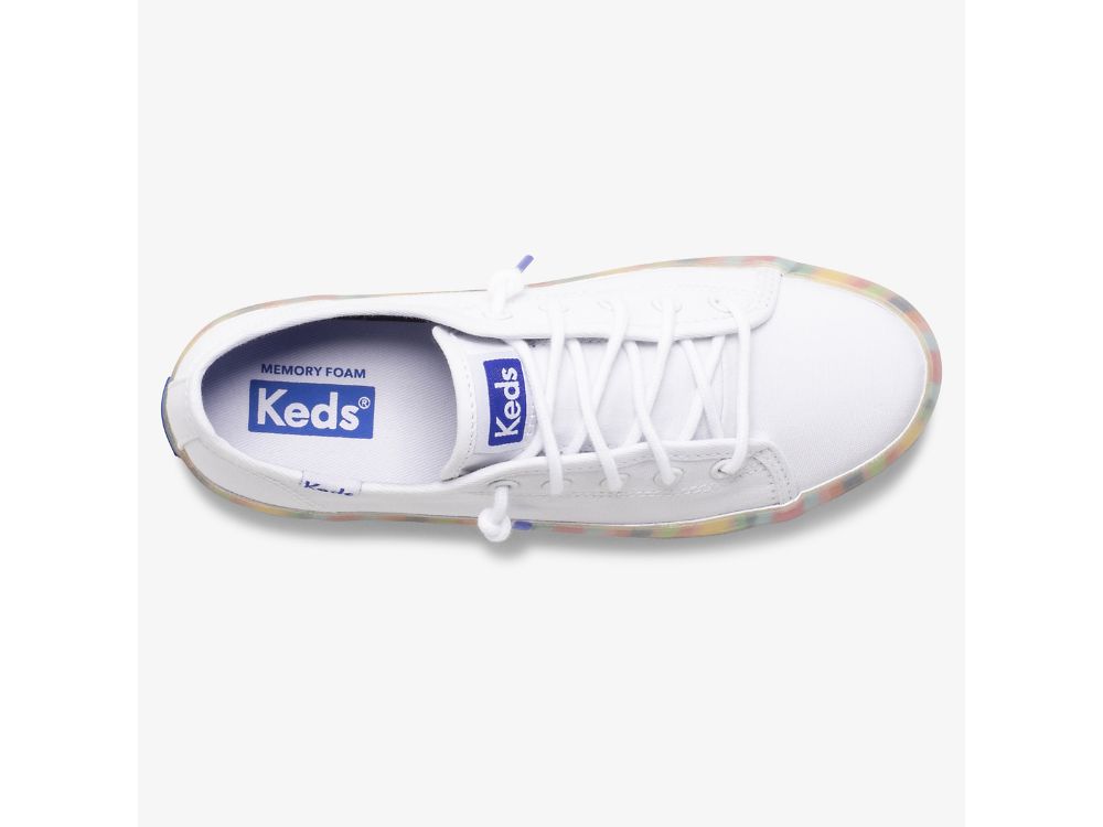 Keds Kickstart Seasonal Tytön Tennarit Valkoinen Monivärinen | FI-14569