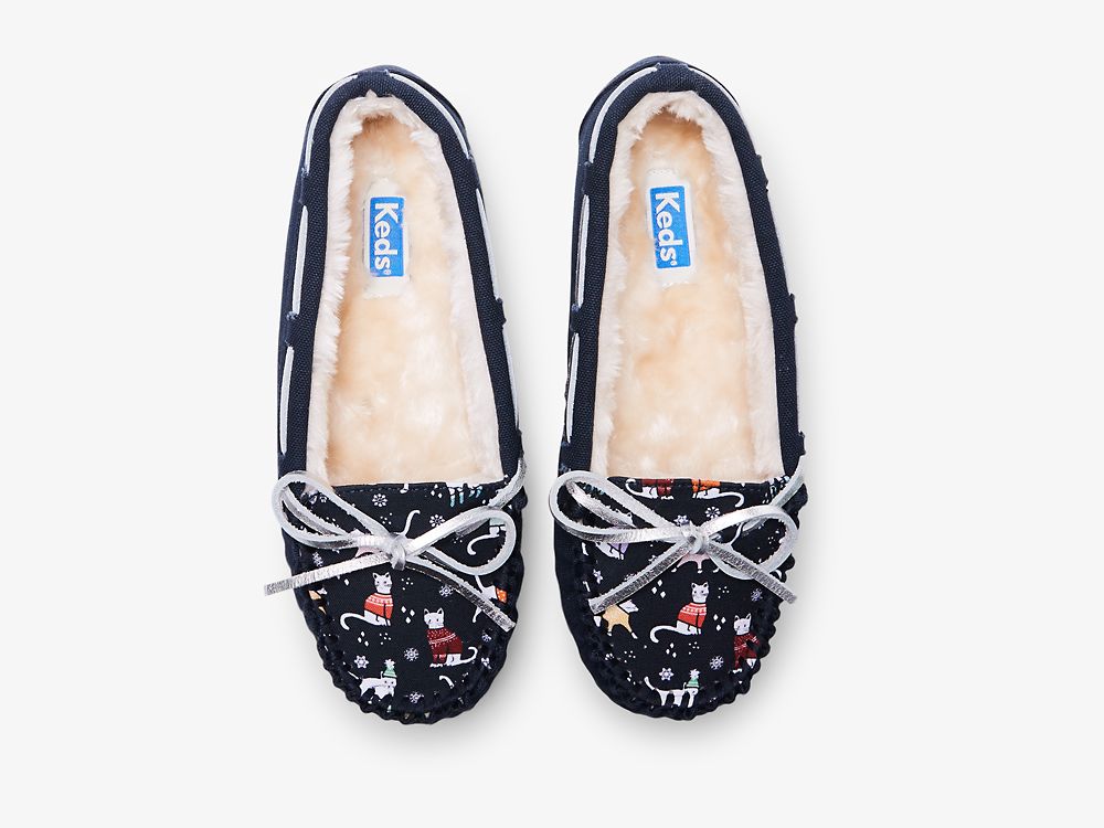 Keds Moccasin Tossut Naisten Tossut Laivastonsininen Monivärinen | FI-15453