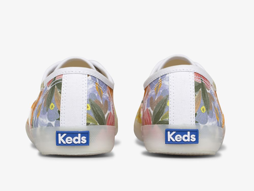 Keds Rifle Paper Co. Champion Marguerite Naisten Nauhakengät Pinkki Keltainen Monivärinen | FI-22204