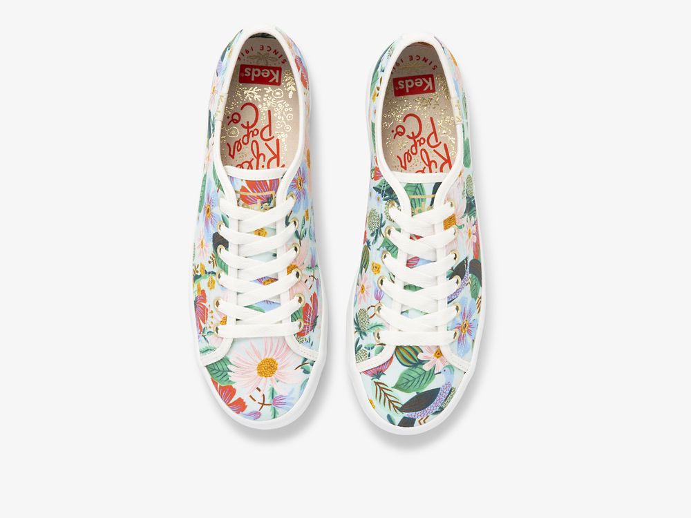 Keds Rifle Paper Co. Kickstart Dovecote Naisten Nauhakengät Minttu | FI-49356