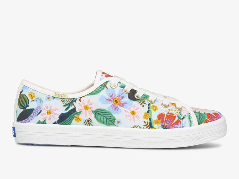 Keds Rifle Paper Co. Kickstart Dovecote Naisten Nauhakengät Minttu | FI-49356