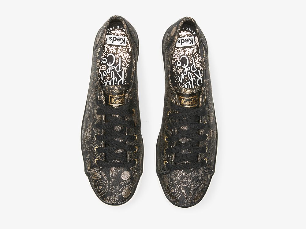 Keds Rifle Paper Co. Triple Kick Colette Jacquard Naisten Nauhakengät Mustat | FI-13908