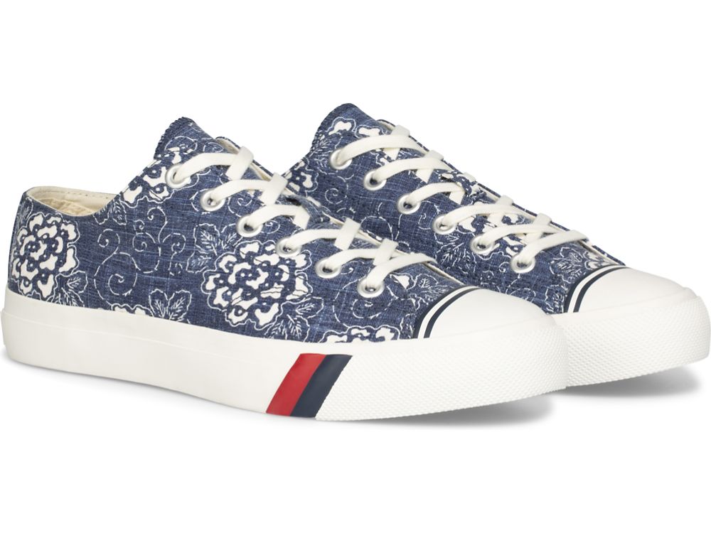 Keds Royal Lo Floral Print Miesten Tennarit Laivastonsininen | FI-17370