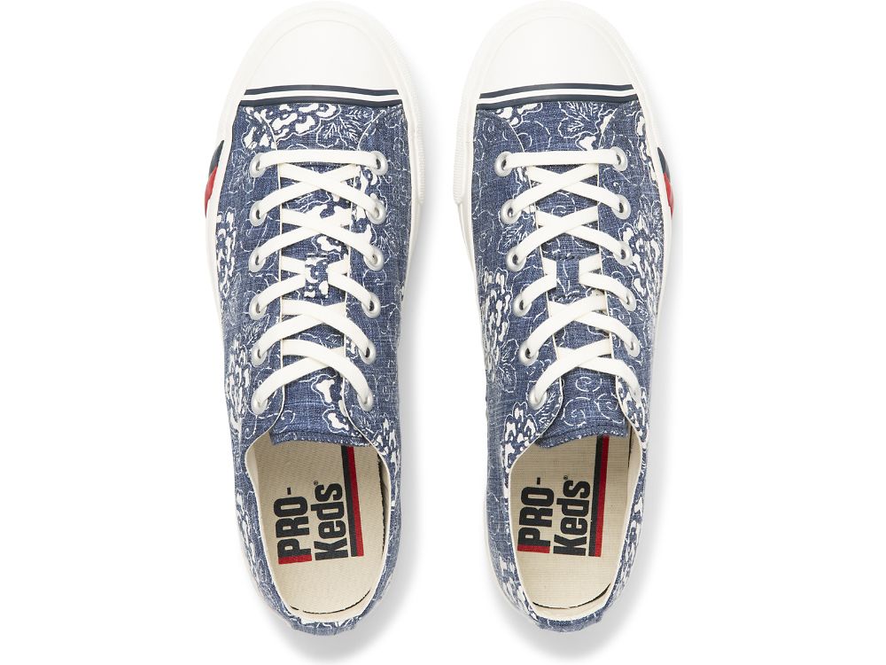 Keds Royal Lo Floral Print Miesten Tennarit Laivastonsininen | FI-17370