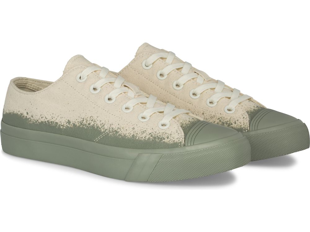 Keds Royal Lo Spray Foxing Miesten Tennarit Beige Vihreä | FI-37645