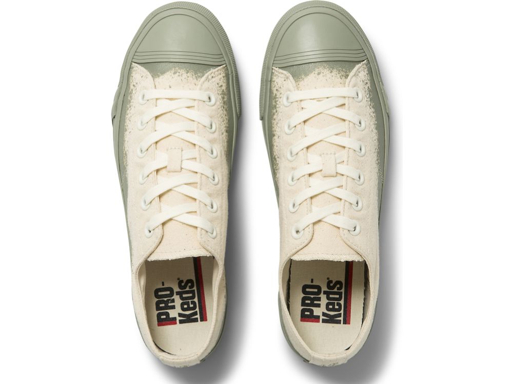 Keds Royal Lo Spray Foxing Miesten Tennarit Beige Vihreä | FI-37645