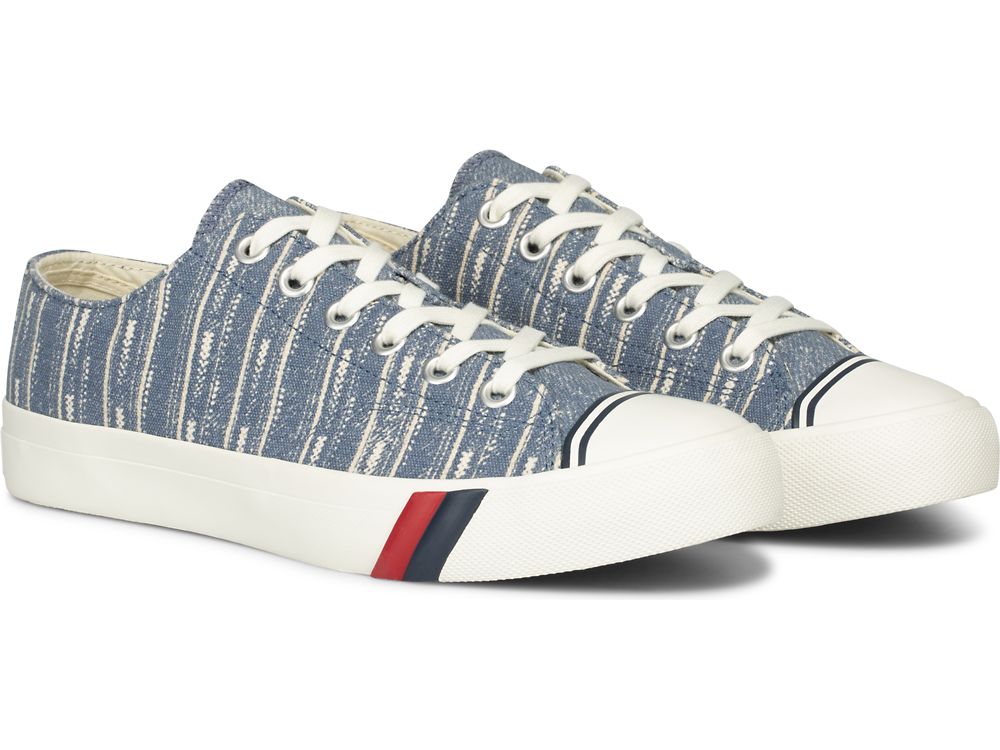 Keds Royal Lo Woven Stripe Miesten Tennarit Indigo | FI-02462