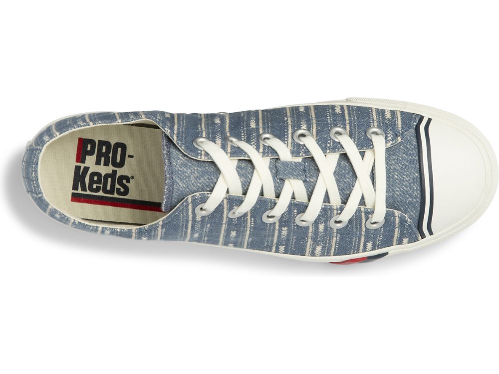 Keds Royal Lo Woven Stripe Miesten Tennarit Indigo | FI-02462