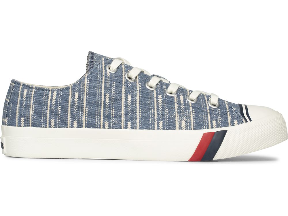 Keds Royal Lo Woven Stripe Miesten Tennarit Indigo | FI-02462