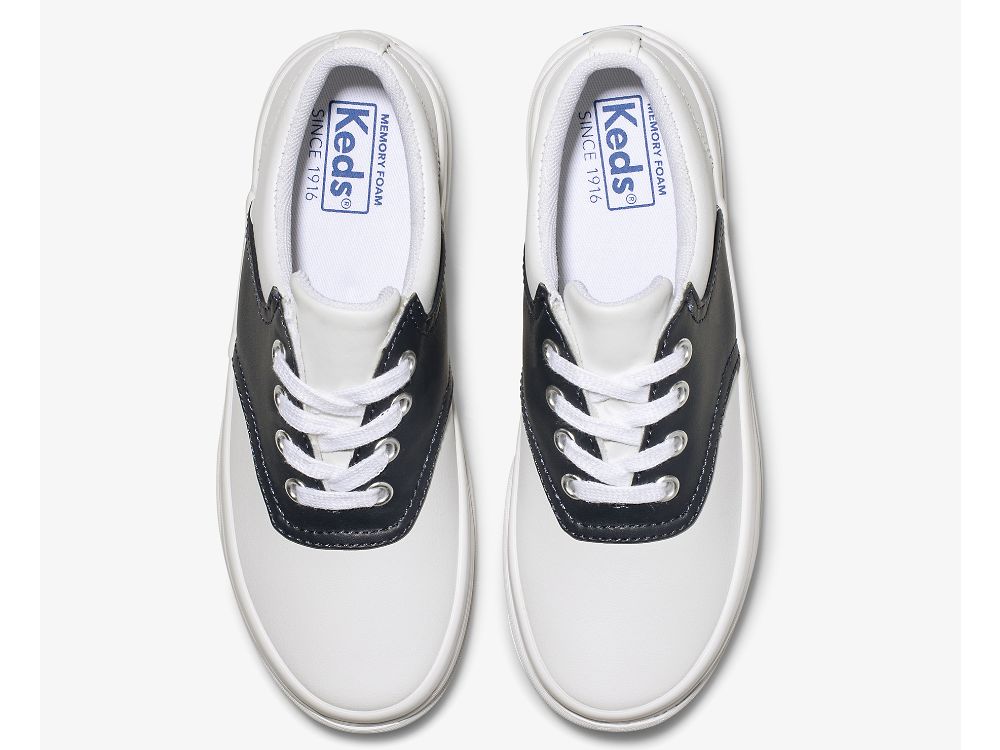 Keds School Days Sneaker Tytön Tennarit Valkoinen Laivastonsininen | FI-05535