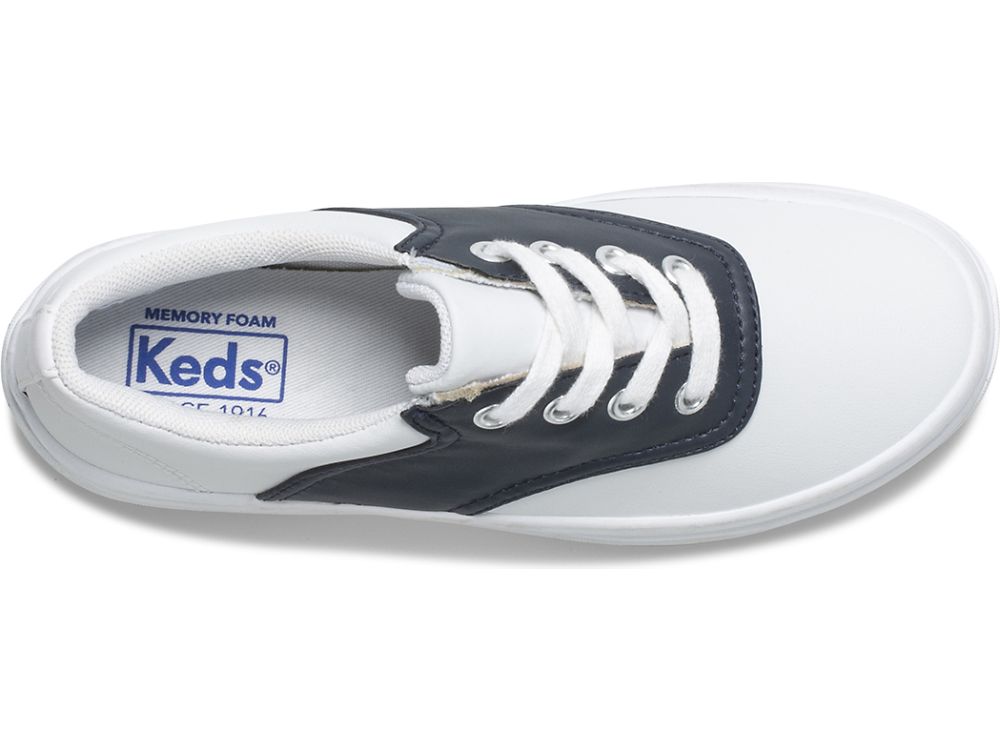 Keds School Days Sneaker Tytön Tennarit Valkoinen Laivastonsininen | FI-43074