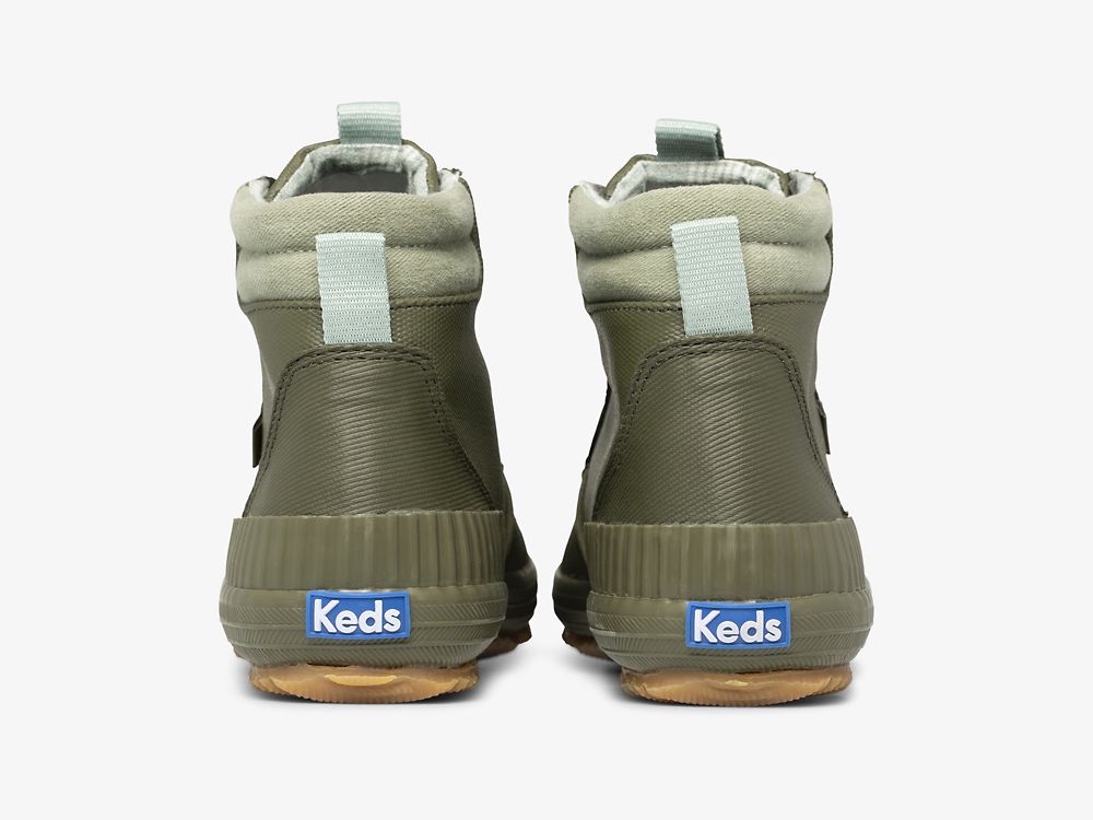 Keds Scout Boot III Vesi Resistant Twill Naisten Nauhakengät Oliivinvihreä | FI-48595