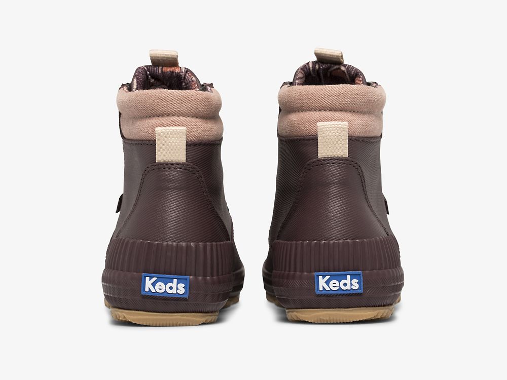 Keds Scout Boot III Vesi Resistant Twill Naisten Nauhakengät Viininpunainen | FI-78999