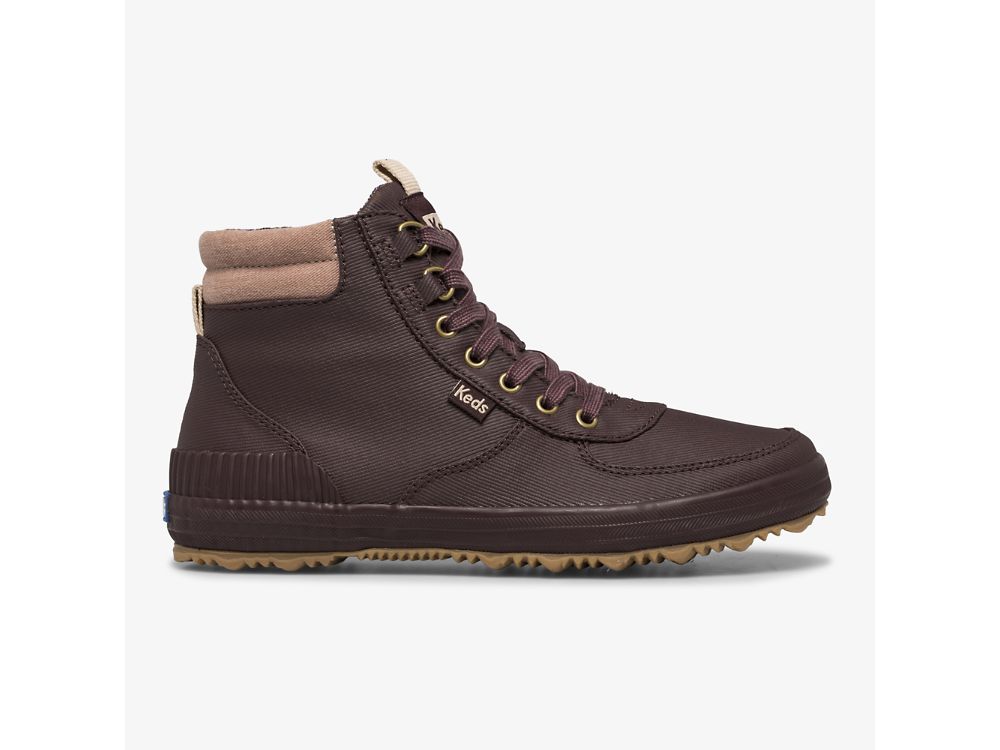 Keds Scout Boot III Vesi Resistant Twill Naisten Nauhakengät Viininpunainen | FI-78999