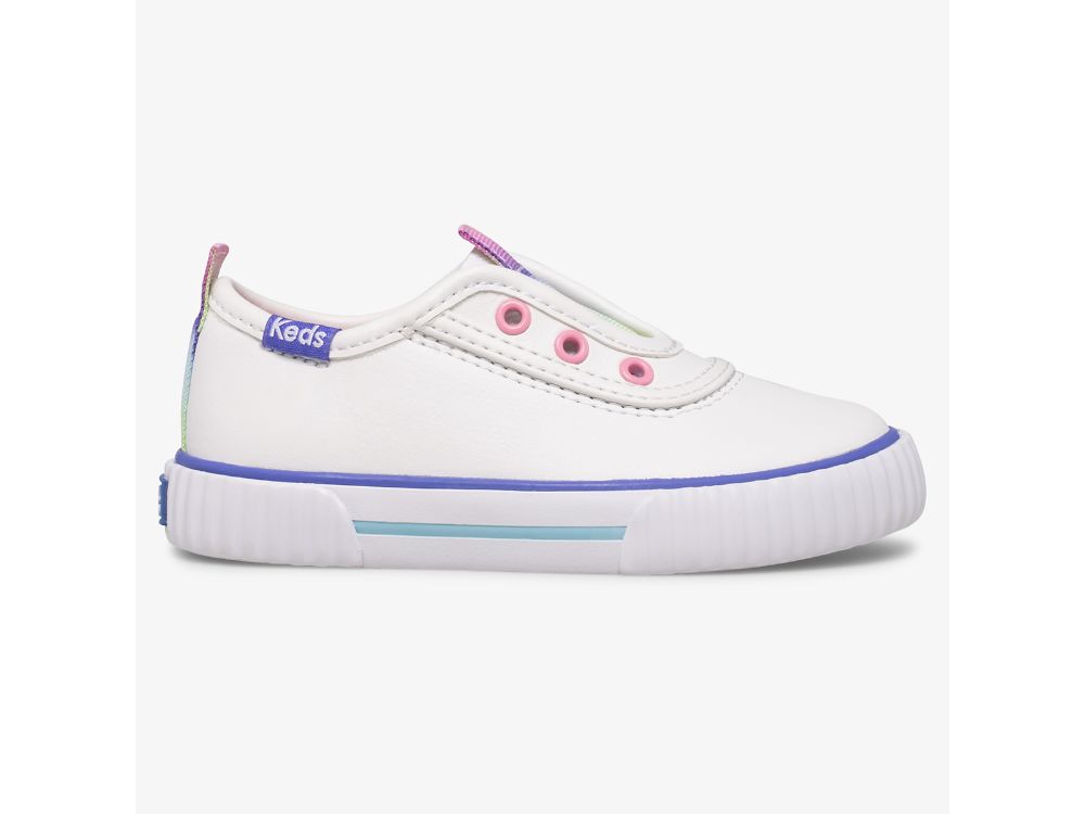 Keds Topkick Slip On Jr Washable Nahkaiset Tytön SlipOnTennarit Valkoinen | FI-95494