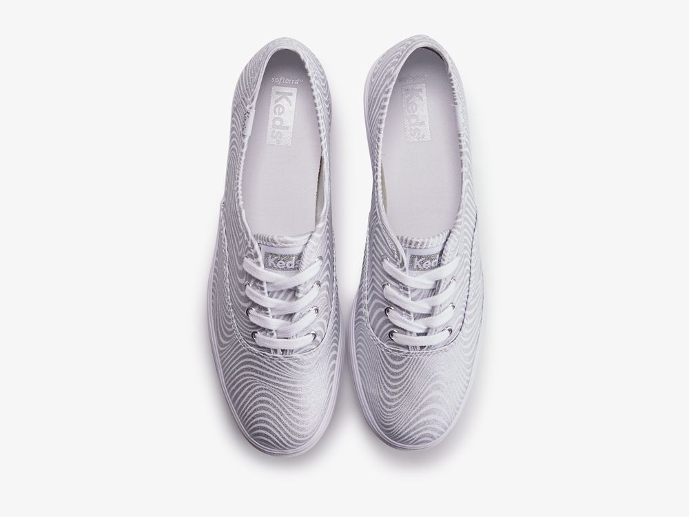 Keds Triple CVO Metallic Naisten Alustan Kengät Valkoinen Hopea | FI-62347