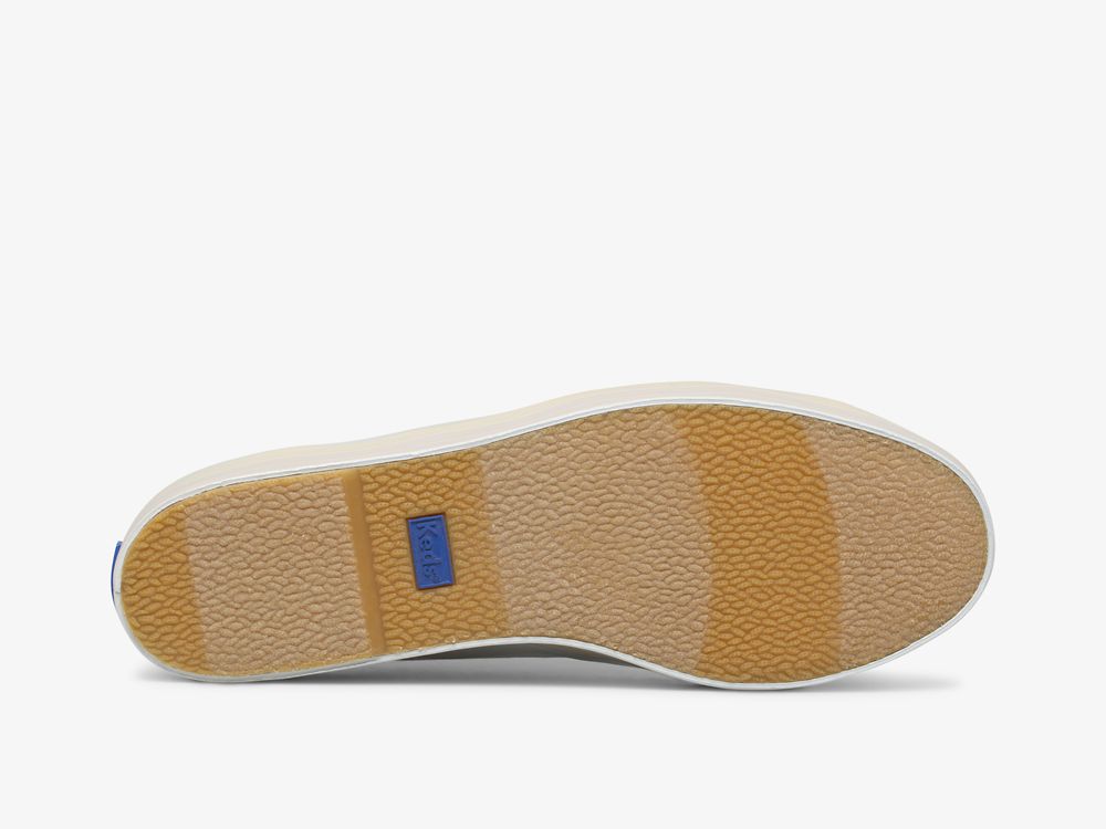 Keds Triple Up Canvas Wave Foxing Naisten Alustan Kengät Valkoinen Monivärinen | FI-02564