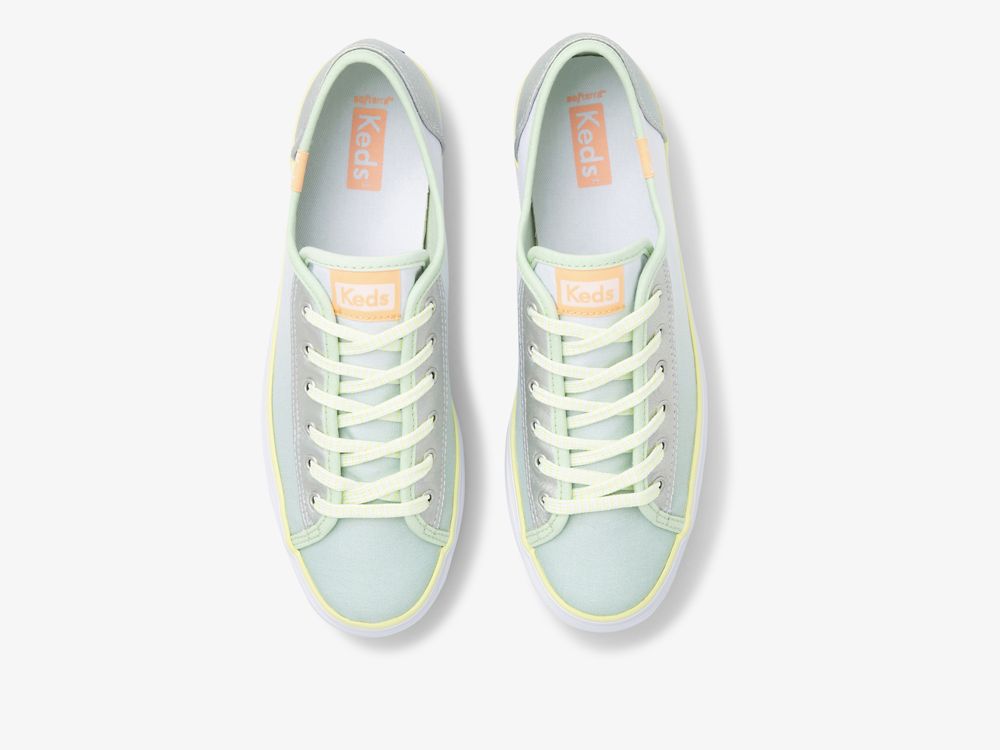 Keds Triple Up Fade Canvas Naisten Alustan Kengät Vihreä Monivärinen | FI-85940