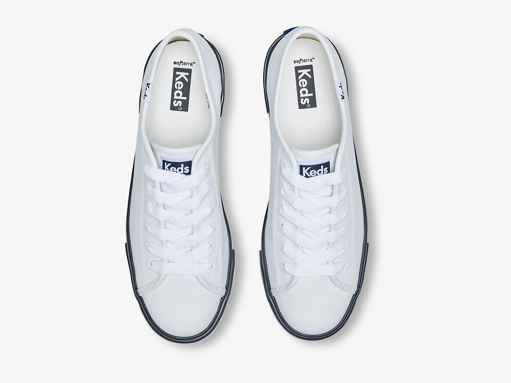 Keds Triple Up Nahkaiset Bumper Foxin Naisten Nahkakengät Valkoinen | FI-35881