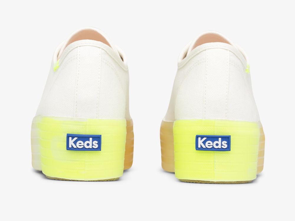 Keds Triple Up Ombre Foxing Naisten Alustan Kengät Valkoinen Monivärinen | FI-93960