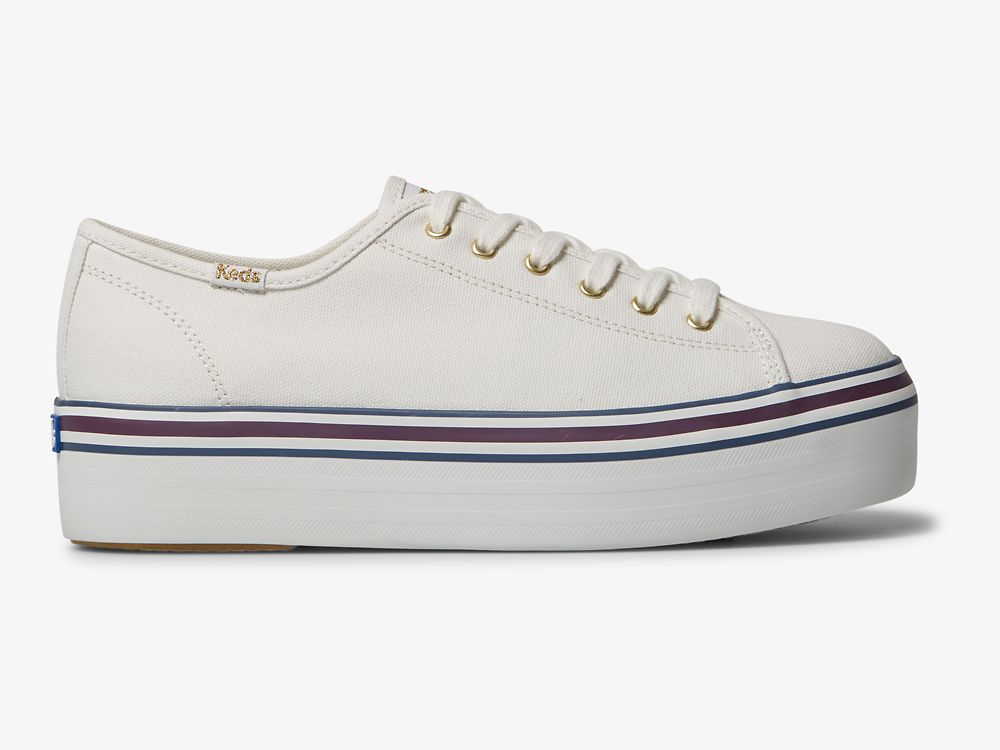 Keds Triple Up Varsity Naisten Alustan Kengät Valkoinen Sininen | FI-42336